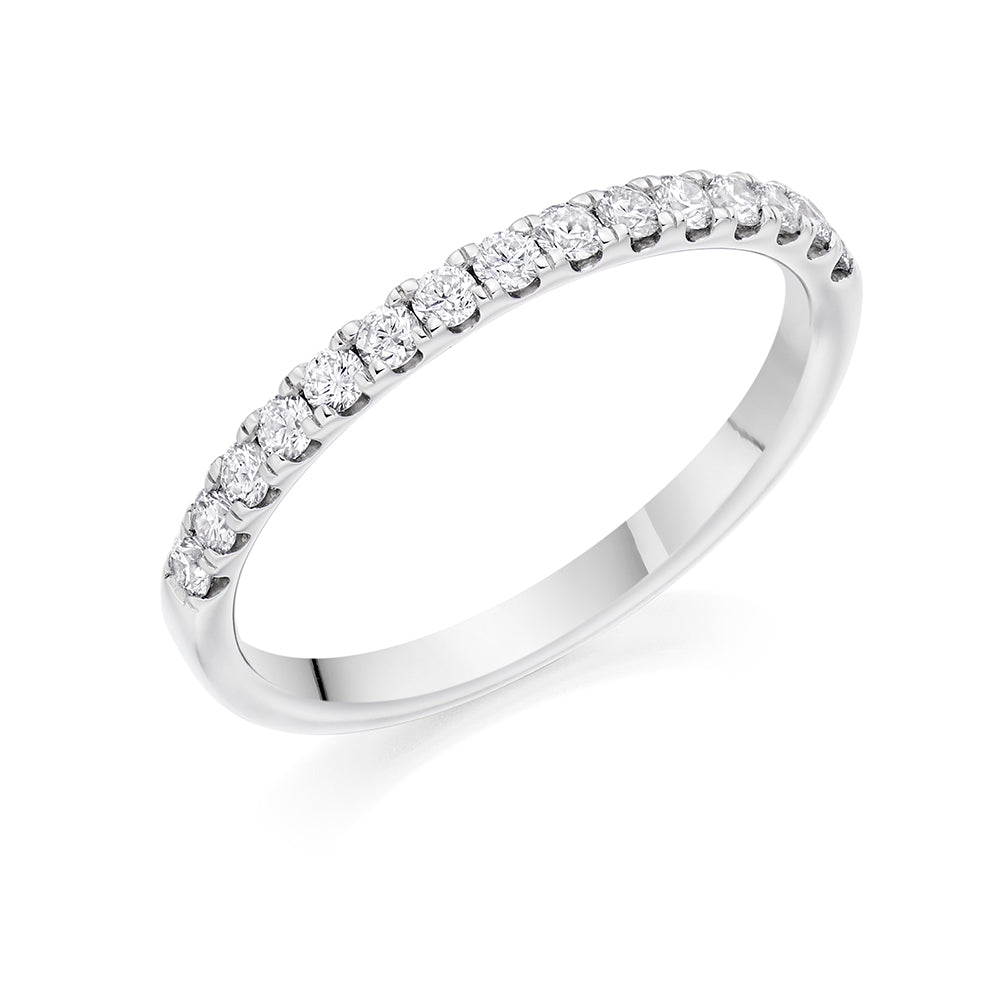 Micro-claw-Set Half Eternity Ring, 0.30ct total (HET3735A)