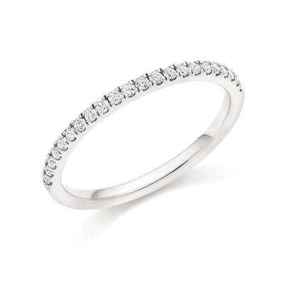 Micro-claw-Set Half Eternity Ring, 0.25ct total (HET3751A)