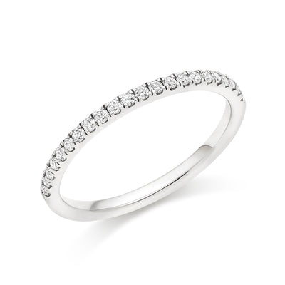 Micro-claw-Set Half Eternity Ring, 0.25ct total (HET3752A)