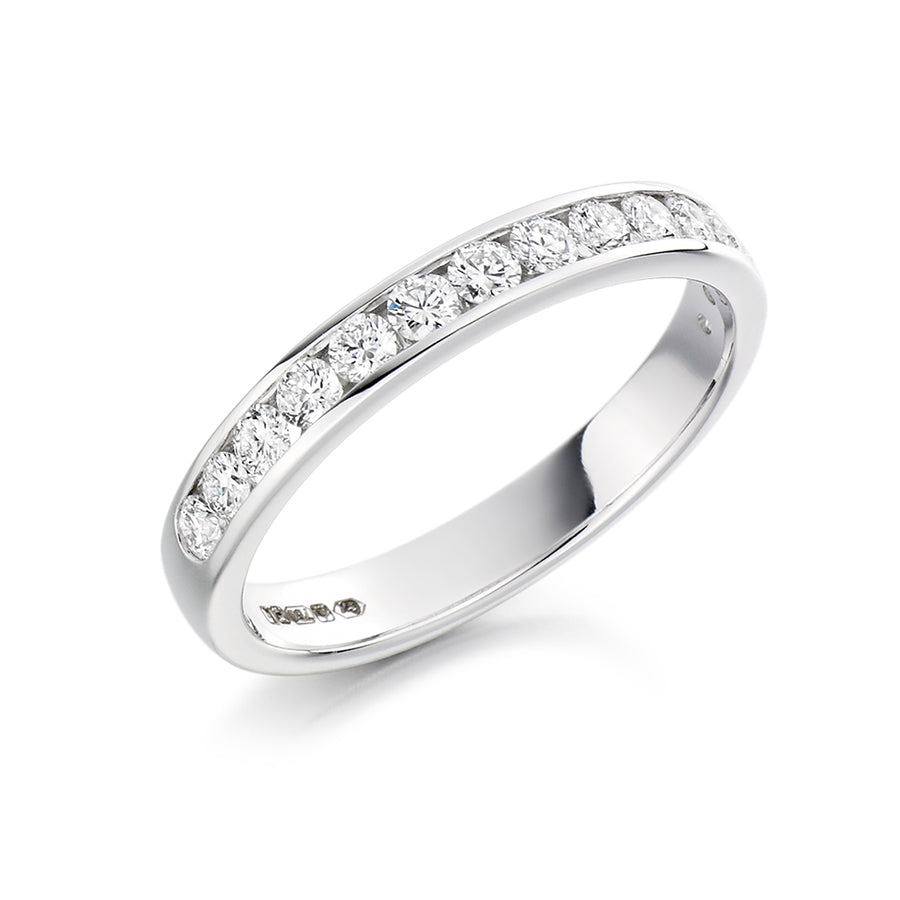 Channel-Set Half Eternity Ring, 0.40ct total (HET3819A)