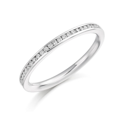 Channel-Set Half Eternity Ring, 0.15ct total (HET3845A)