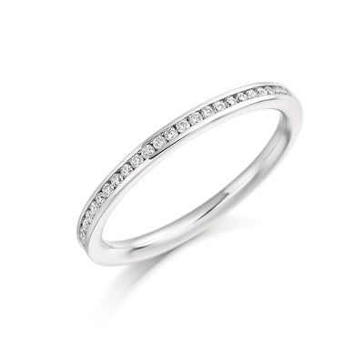 Channel-Set Half Eternity Ring, 0.15ct total (HET3847A)