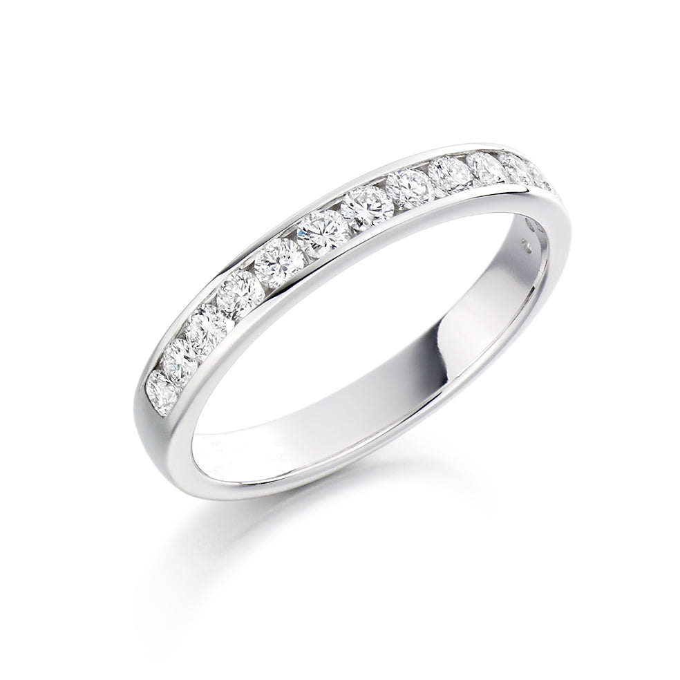 Channel-Set Half Eternity Ring, 0.50ct total (HET3848A)