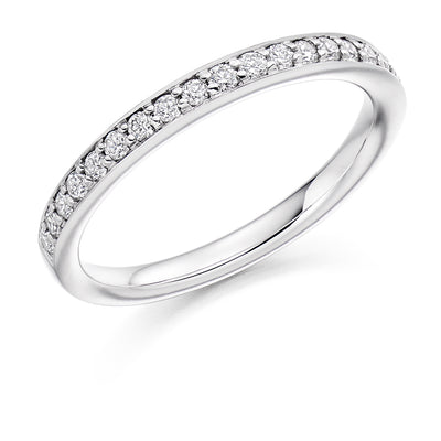 Grain-Set Half Eternity Ring, 0.40ct total (HET3869A)