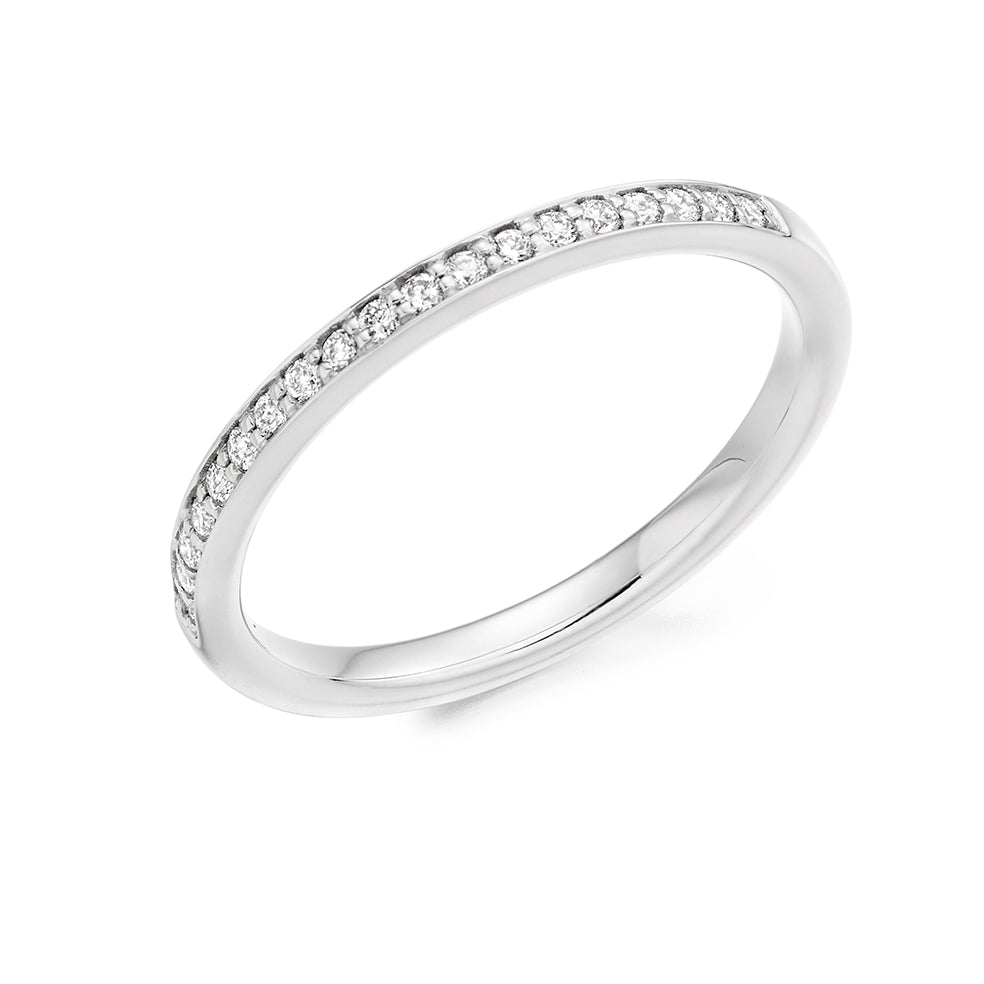 Grain-Set Half Eternity Ring, 0.15ct total (HET3950A)