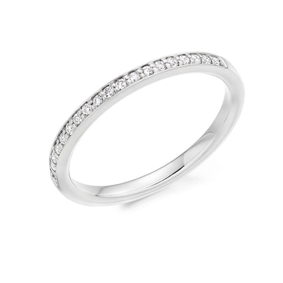Grain-Set Half Eternity Ring, 0.15ct total (HET3950A)