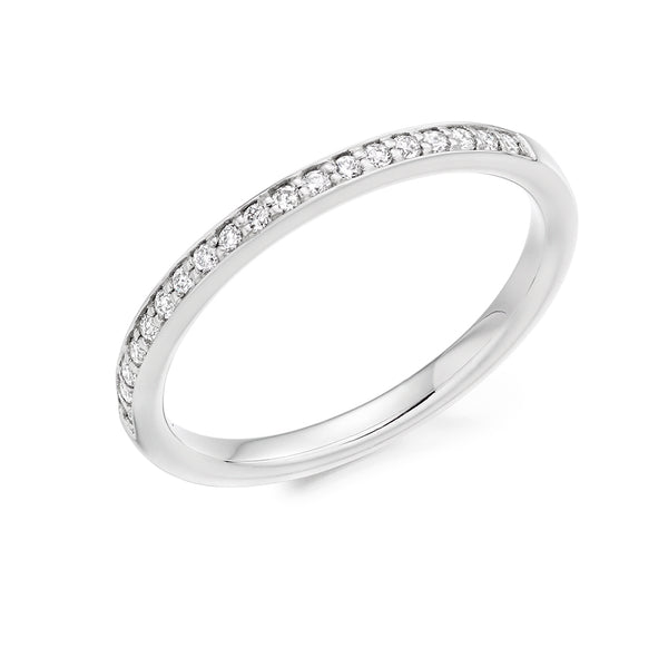 Grain-Set Half Eternity Ring, 0.15ct total (HET3950A)