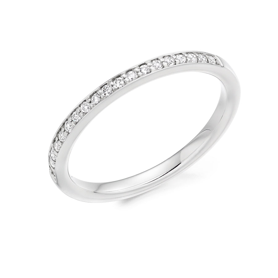 Grain-Set Half Eternity Ring, 0.15ct total (HET3950A)