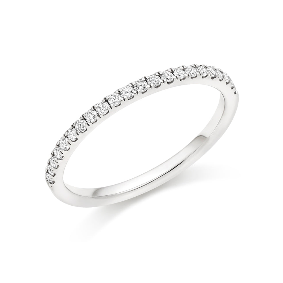 Micro-claw-Set Half Eternity Ring, 0.25ct total (HET3967A)
