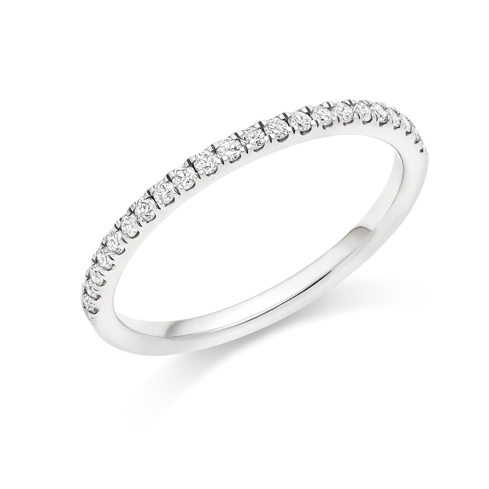 Micro-claw-Set Half Eternity Ring, 0.25ct total (HET3988A)