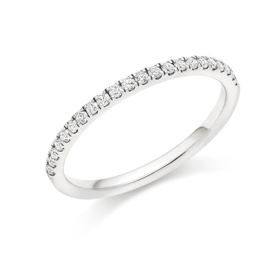 Micro-claw-Set Half Eternity Ring, 0.25ct total (HET3988A)