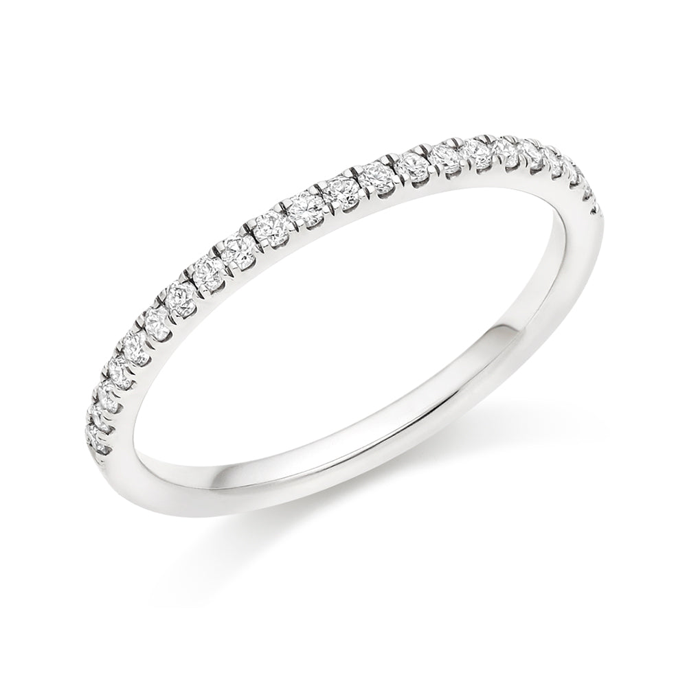 Micro-claw-Set Half Eternity Ring, 0.25ct total (HET4013A)