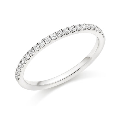 Micro-claw-Set Half Eternity Ring, 0.25ct total (HET4013A)