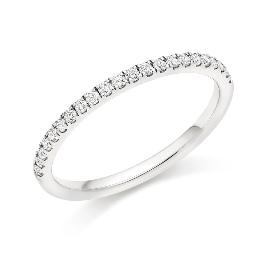 Micro-claw-Set Half Eternity Ring, 0.25ct total (HET4013A)