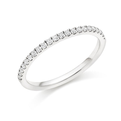 Micro-claw-Set Half Eternity Ring, 0.25ct total (HET4014A)