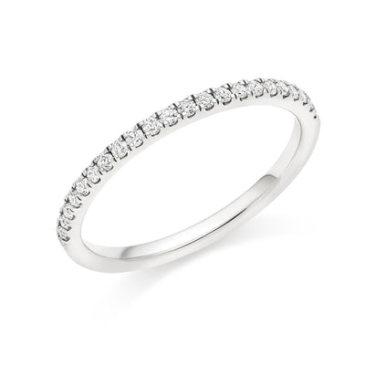 Micro-claw-Set Half Eternity Ring, 0.25ct total (HET4018A)