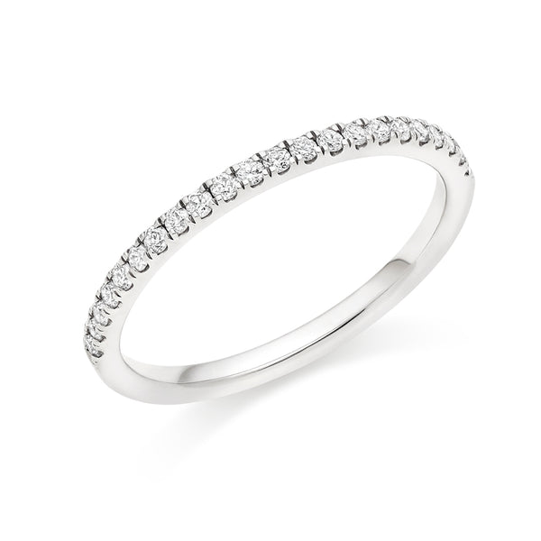 Micro-claw-Set Half Eternity Ring, 0.25ct total (HET4018A)
