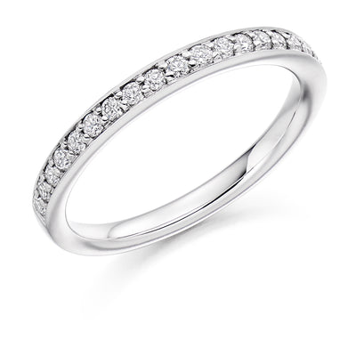 Grain-Set Half Eternity Ring, 0.35ct total (HET4030A)