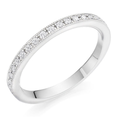 Grain-Set Half Eternity Ring, 0.30ct total (HET4233A)