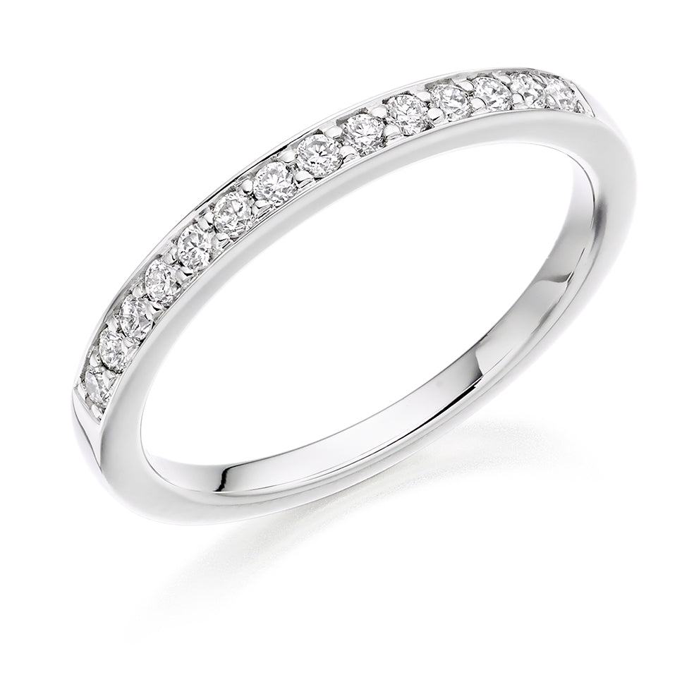 Grain-Set Half Eternity Ring, 0.15ct total (HET4293A)