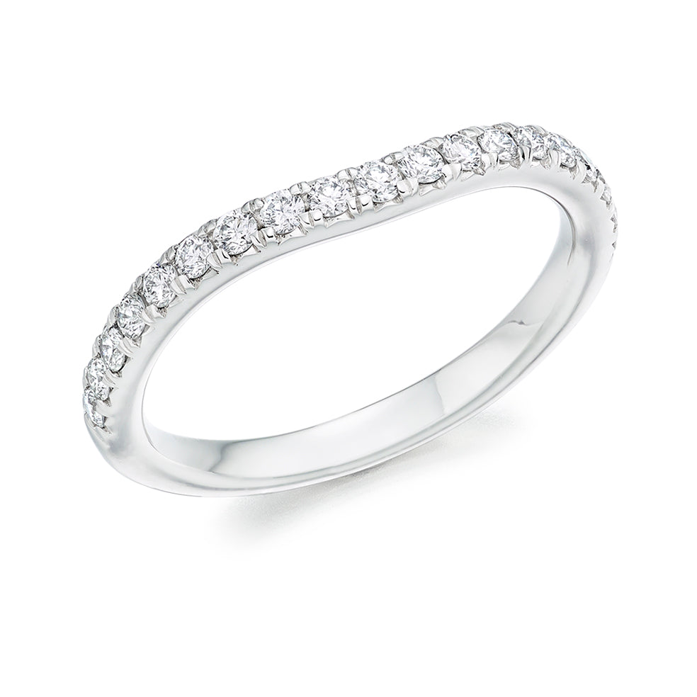 Micro-claw-Set Half Eternity Ring, 0.35ct total (HET4351A)