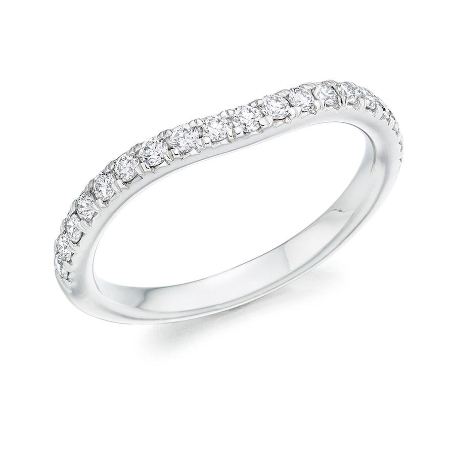 Micro-claw-Set Half Eternity Ring, 0.35ct total (HET4351A)