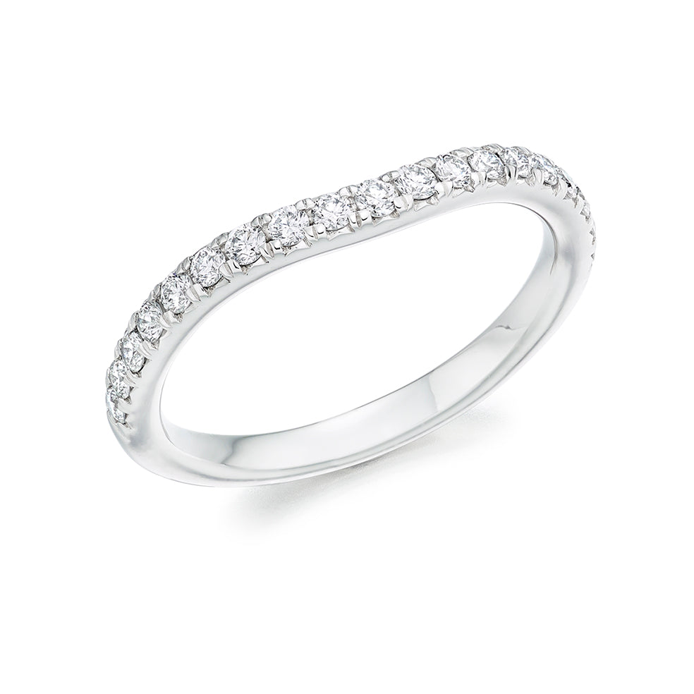 Micro-claw-Set Half Eternity Ring, 0.35ct total (HET4353A)