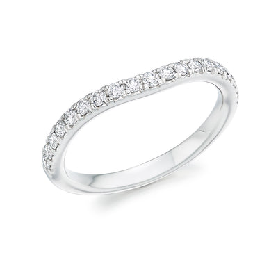 Micro-claw-Set Half Eternity Ring, 0.35ct total (HET4353A)