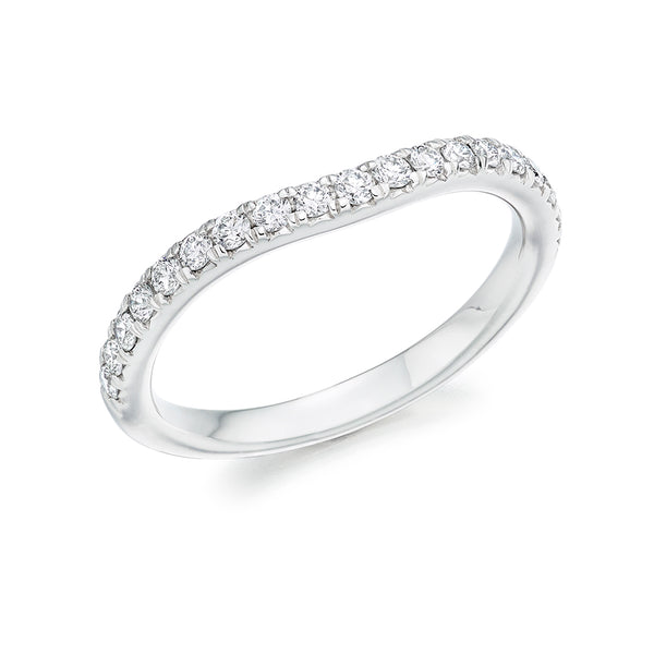 Micro-claw-Set Half Eternity Ring, 0.35ct total (HET4353A)