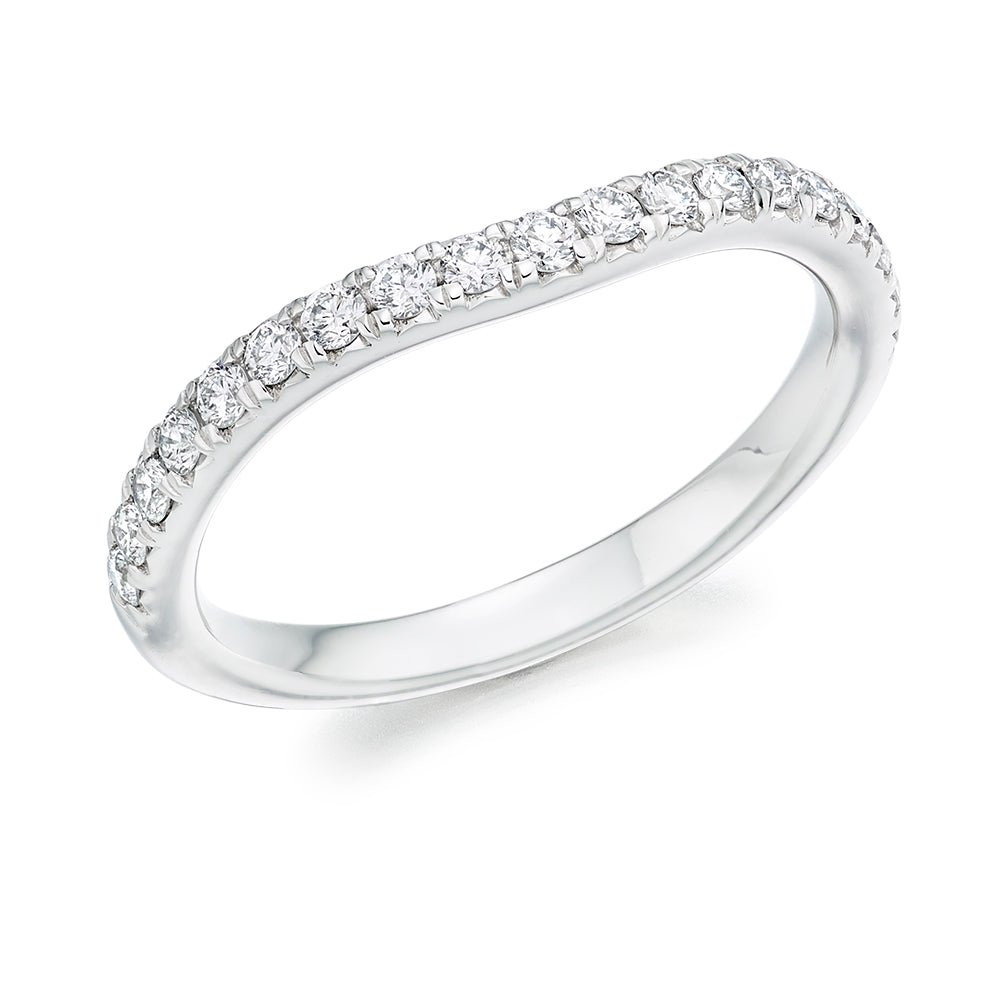 Micro-claw-Set Half Eternity Ring, 0.35ct total (HET4354A)