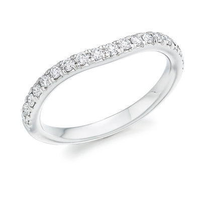 Micro-claw-Set Half Eternity Ring, 0.35ct total (HET4354A)