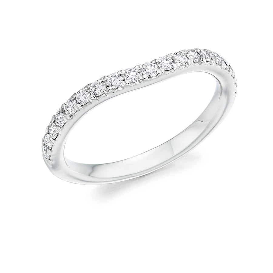 Micro-claw-Set Half Eternity Ring, 0.35ct total (HET4355A)