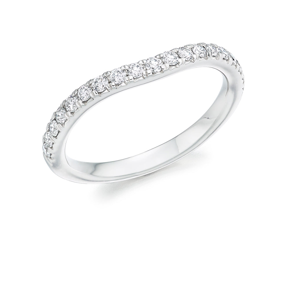 Micro-claw-Set Half Eternity Ring, 0.35ct total (HET4356A)