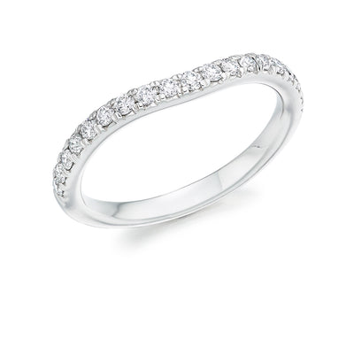 Micro-claw-Set Half Eternity Ring, 0.35ct total (HET4356A)