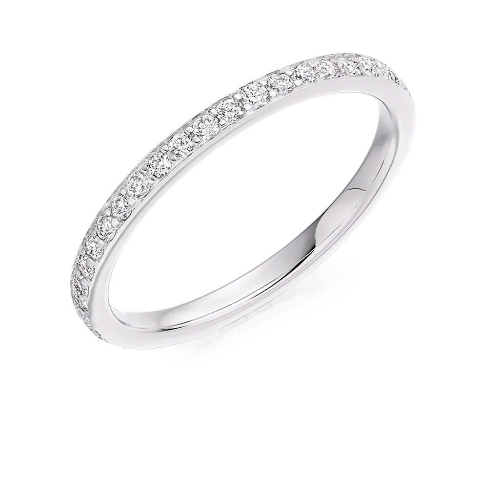 Grain-Set Half Eternity Ring, 0.25ct total (HET4360A)