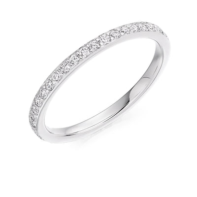 Grain-Set Half Eternity Ring, 0.25ct total (HET4360A)