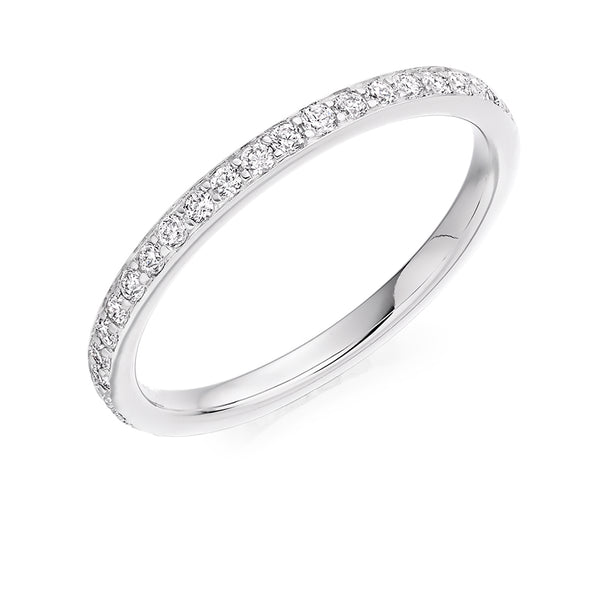 Grain-Set Half Eternity Ring, 0.25ct total (HET4360A)