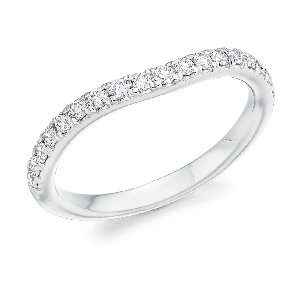 Micro-claw-Set Half Eternity Ring, 0.35ct total (HET4536A)