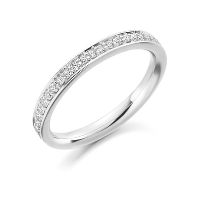Grain-Set Half Eternity Ring, 0.25ct total (HET4606A)
