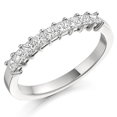 Claw-Set Half Eternity Ring, 0.53ct total