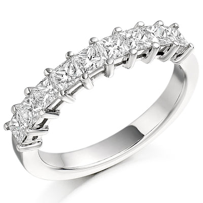 Claw-Set Half Eternity Ring, 1.0ct total (HET464)