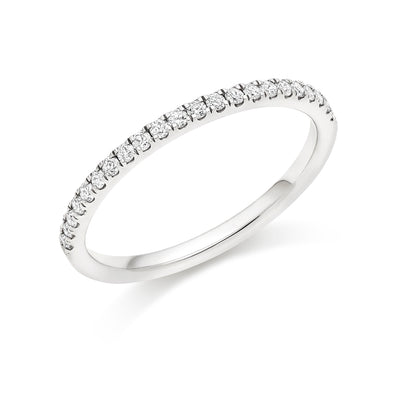 Micro-claw-Set Half Eternity Ring, 0.25ct total (HET4694A)