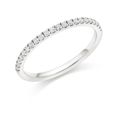 Micro-claw-Set Half Eternity Ring, 0.25ct total (HET4805A)