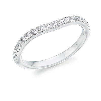Micro-claw-Set Half Eternity Ring, 0.35ct total (HET4912A)