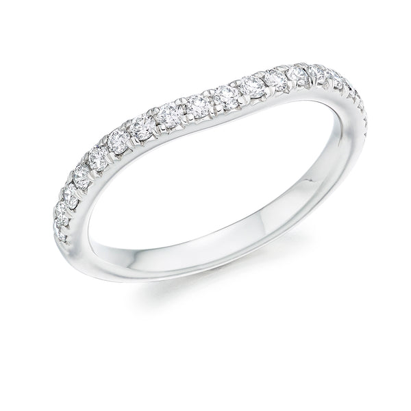 Micro-claw-Set Half Eternity Ring, 0.35ct total (HET4912A)