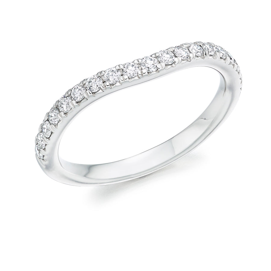 Micro-claw-Set Half Eternity Ring, 0.35ct total (HET4912A)