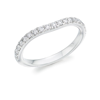 Micro-claw-Set Half Eternity Ring, 0.25ct total (HET5414A)