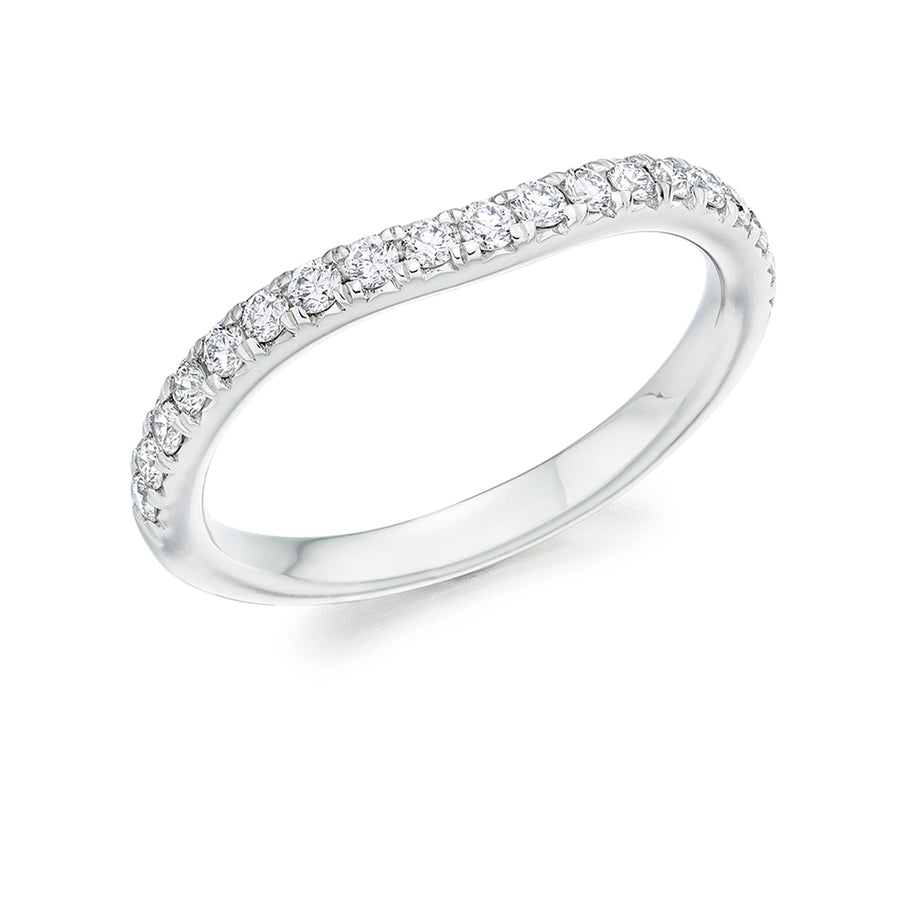 Micro-claw-Set Half Eternity Ring, 0.25ct total (HET5414A)