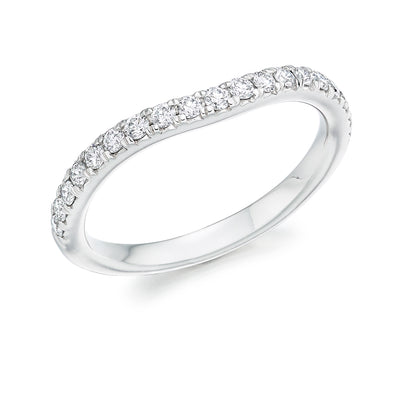 Micro-claw-Set Half Eternity Ring, 0.25ct total (HET5415A)