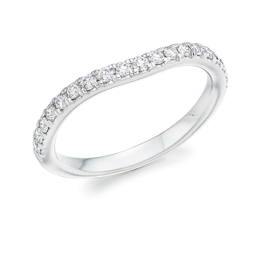 Micro-claw-Set Half Eternity Ring, 0.25ct total (HET5415A)